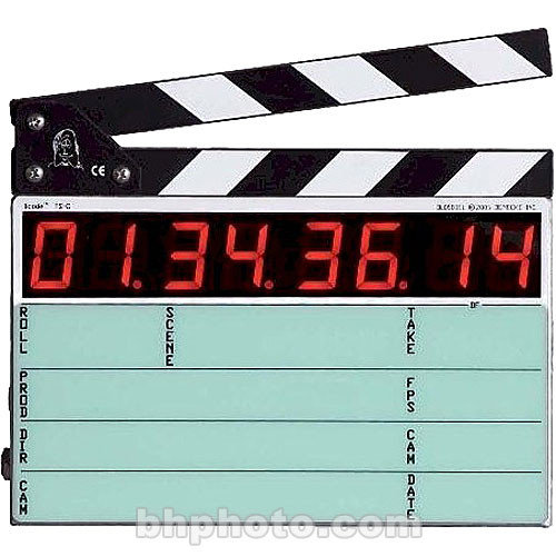 Denecke TS-C Compact Time Code Slate - Black and White Clapper, EL Backlit