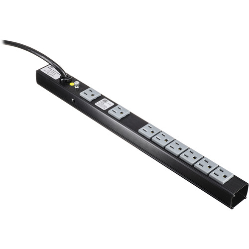 Middle Atlantic PD-815SC-NS 15A 8-Outlet High-Density Slim Power Strip - Extra Short