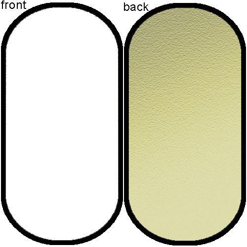 Photoflex LiteDisc Oval Reflector, Soft Gold/White Opaque, 41 x 74