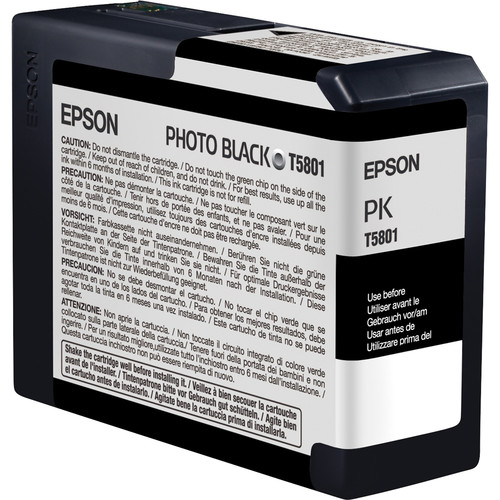 Epson UltraChrome K3, Photo Black Ink Cartridge  (80ml)