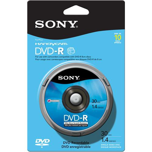 Sony 8cm DVD-R Recordable Disc (Spindle Pack of 10)