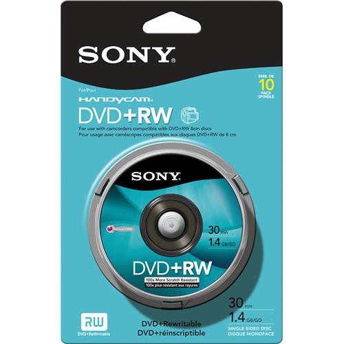 Sony 10DPW30RS2H 8cm DVD+RW Recordable Disc (Spindle Pack of 10)