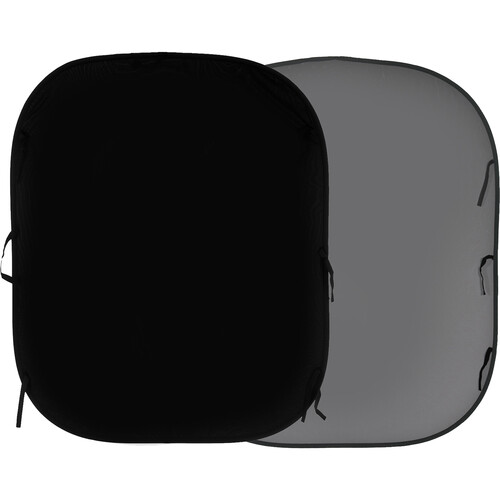 Lastolite LL LB56GB  Collapsible Background - 5 x 6' (Black/Mid Gray)