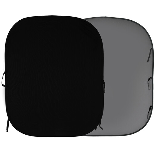 Lastolite LL LB67GB  Collapsible Background - 6 x 7' (Black/Mid Gray)