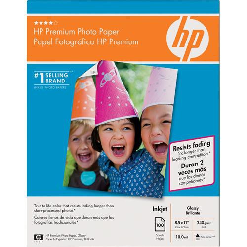 HP Premium Glossy Photo Paper - 8.5 x 11 - 100 Sheets