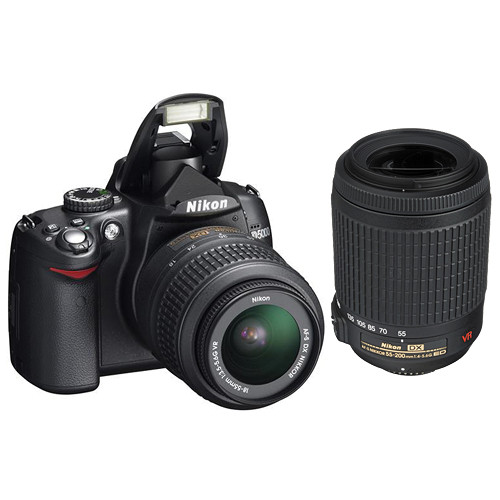 Nikon D5000 Digital SLR Camera Kit with 18-55mm VR & 55-200mm VR Lenses