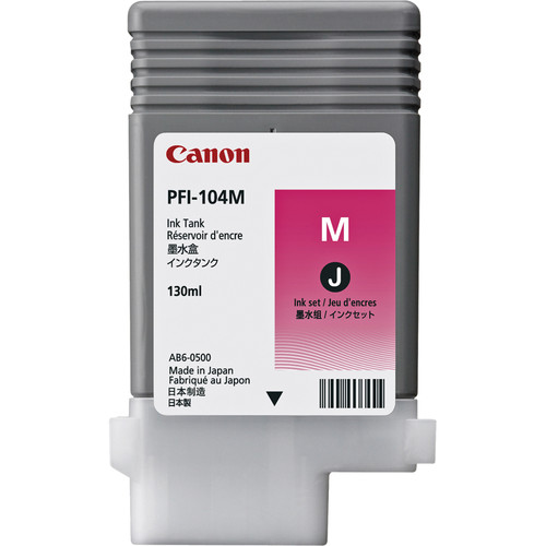 Canon PFI-104M Photo Magenta 130ml Ink Cartridge for iPF650 (6-Pack)