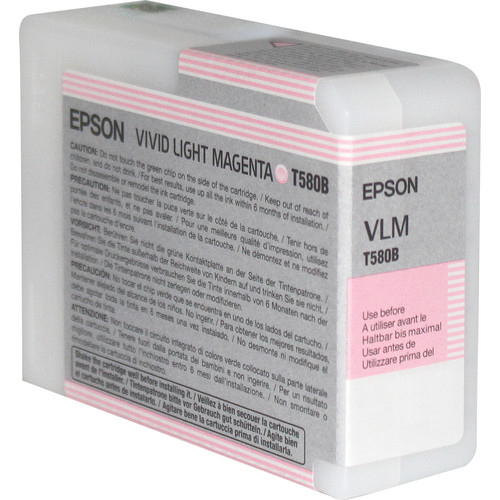 Epson T580B  Vivid Light Magenta Ink Cartridge for Stylus Pro 3880 (80 ml)