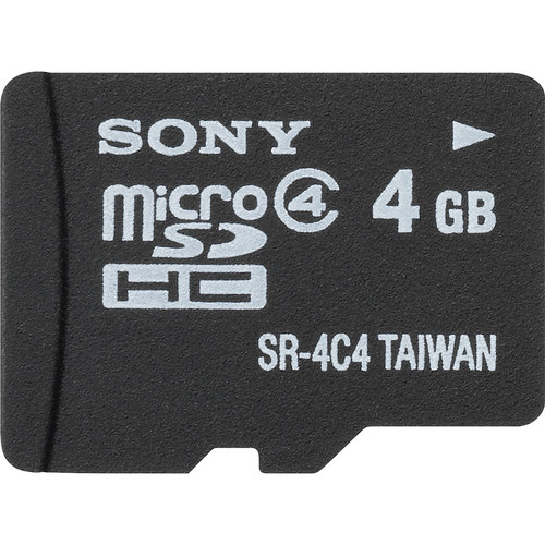 Sony 4GB microSDHC Memory Card Class 4 with microSD Adapter