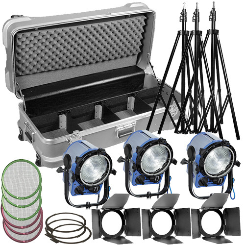 Arri T1 Fresnel 1000W 3-Light Kit (220V)