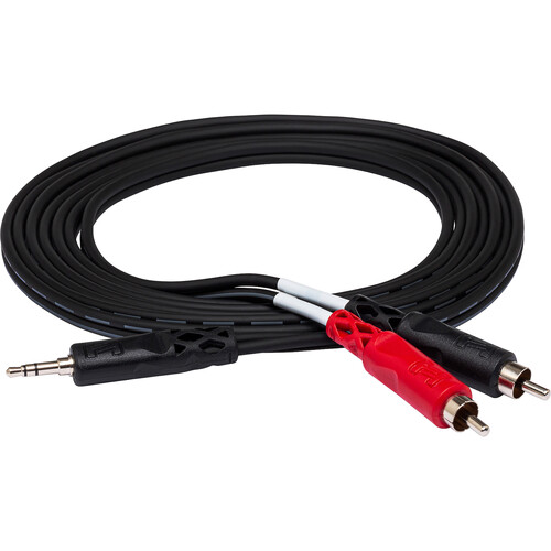Hosa Technology CMR-215 3.5mm to Dual RCA Male Stereo Audio Cable (15')