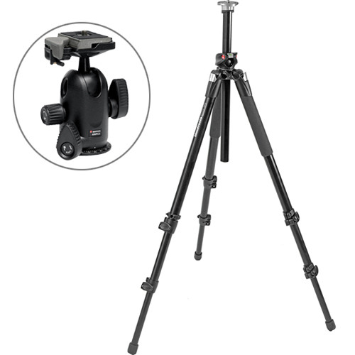 Manfrotto 055XPROB Tripod Legs Kit w/ 498RC2 Midi Ball Head & 200PL-14 QR Plate