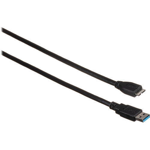 C2G 6.5' (2 m) USB 3.0 A Male to Micro B Male Cable (Black)