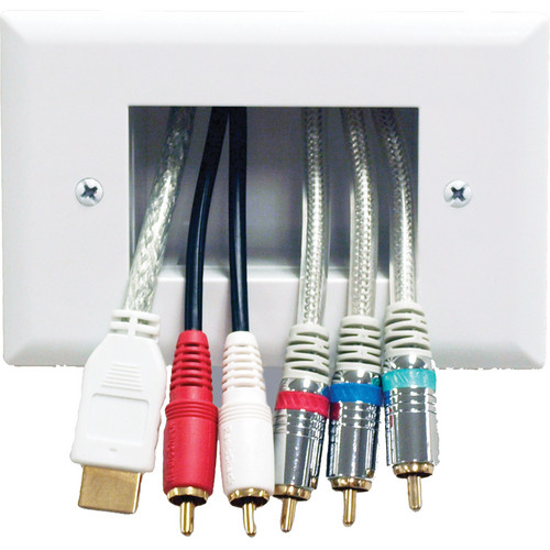 Peerless Industries Easy Mount Recessed Low Voltage Cable Plate