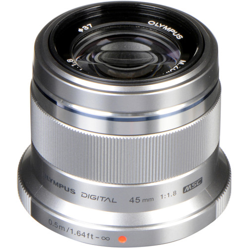 Olympus M. Zuiko Digital ED 45mm f/1.8 Lens (Silver)