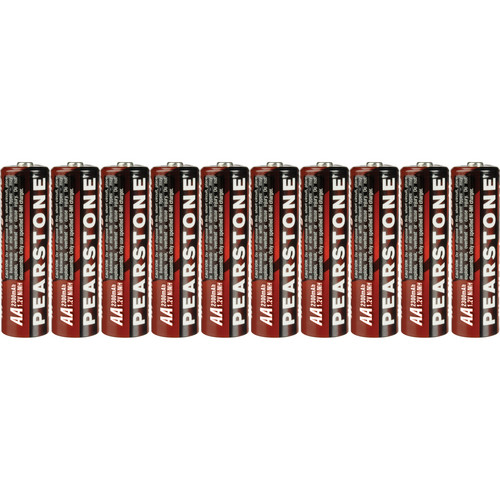 Pearstone AA NiMH Rechargeable Batteries (2300mAh, 10 Pack)