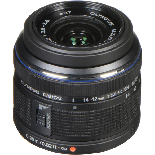 Olympus M.Zuiko Digital ED 14-42mm f/3.5-5.6 II R Lens (Black)