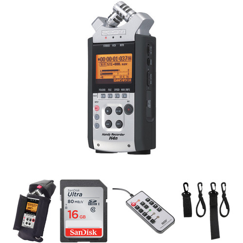 Zoom H4n Handy Recorder Kit with SDHC Card, Case, and Remote