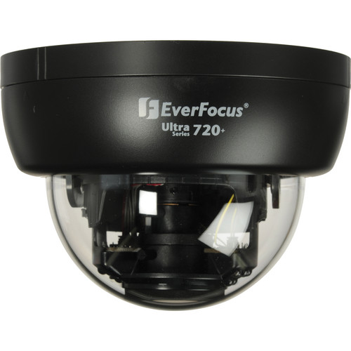 EverFocus Ultra 720+ TVL Indoor True Day/Night IR Mini Dome Camera (Black, NTSC)