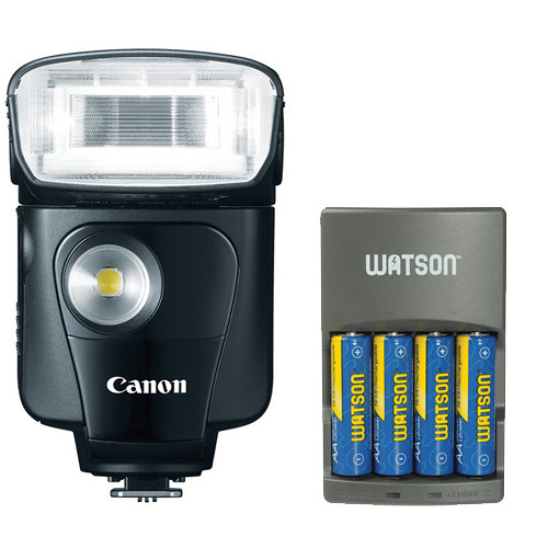 Canon Speedlite 320EX With 4-Hour Battery Charger Kit