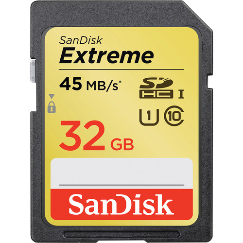 SanDisk 32GB SDHC Memory Card Extreme Class 10 UHS-I