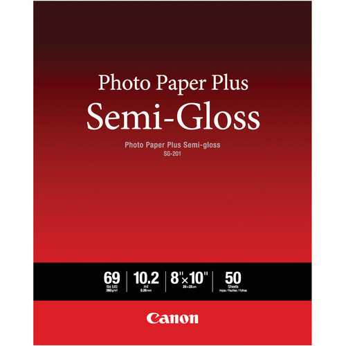 Canon SG-201 Photo Paper Plus Semi-Gloss 8 x 10