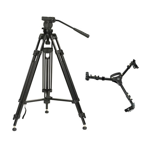 Pearstone Pearstone VT2500B Video Tripod & Head with Universal Dolly Kit