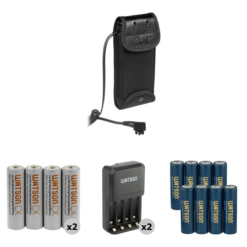 Bolt CBP-N2 Compact Battery Pack f/Nikon SB-900 & SB-910 Flash w/8 AA NiMH Batteries & (2) Chargers