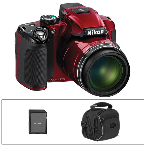 Nikon Coolpix P510 Digital Camera (Red) with Basic Accessory Kit