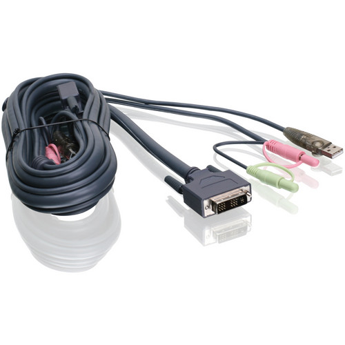 Iogear 6' (1.8 m) DVI-I Single Link USB KVM Cable