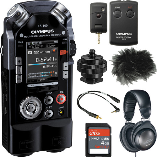 Olympus LS-100 On-Camera DSLR Audio Kit