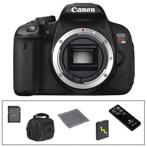 Canon EOS Rebel T4i Digital Camera (Body Only) with Basic Accessory Kit