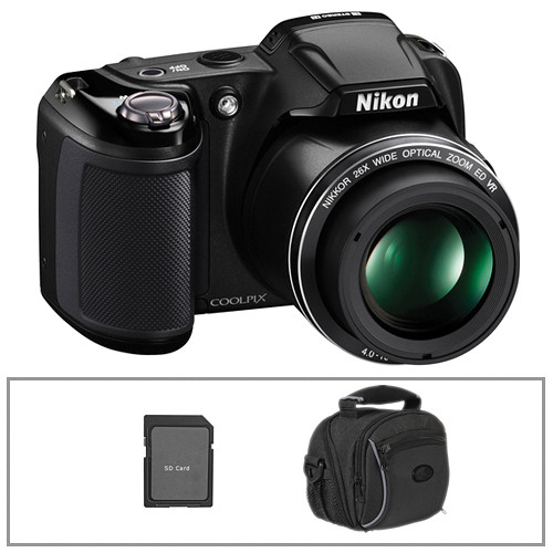 Nikon Coolpix L810 Digital Camera (Black) with Basic Accessory Kit