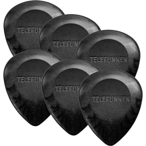 Telefunken Circle Grip 3mm Delrin Picks for Bass and Guitar (6-Pack)