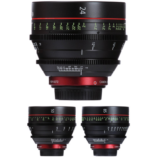 Canon EF Cinema Prime Lens Kit from B&H (24, 50 and 85mm)