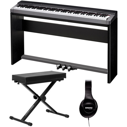 Casio PX-150 88-Key Piano Home Studio Bundle (Black)