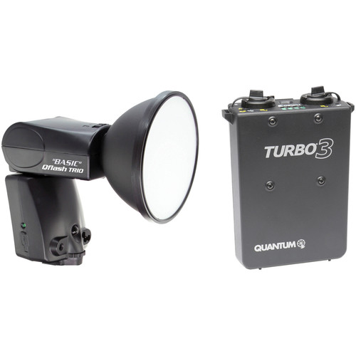 Quantum Instruments Qflash TRIO Basic QF8 Flash for Canon and Turbo 3 Power Pack Kit