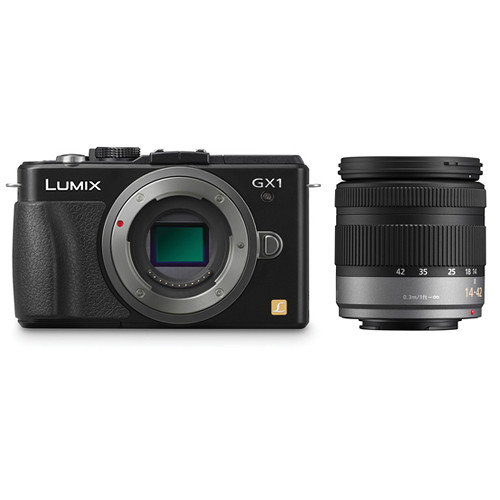 Panasonic DMC-GX1 Mirrorless Micro Four Thirds Digital Camera Kit with 14-42mm f/3.5-5.6 Lens (Black)
