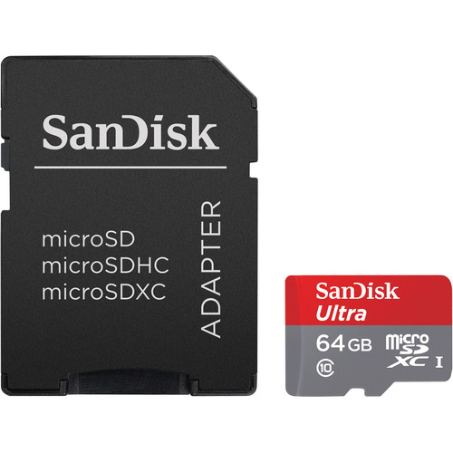 SanDisk 64GB Ultra UHS-I microSDXC Memory Card (Class 10) 