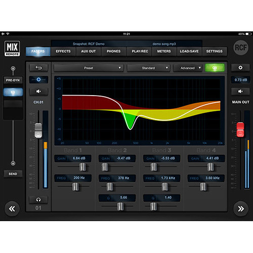 RCF M Series Digital Mixers with Guitar FX and remote pedal+ iPad Control