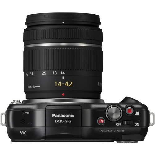 NEW Panasonic DMCGF3K Digital Camera (Black) with Lumix G Vario 14