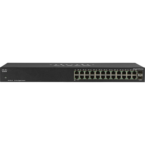 Conmutador Cisco SG100-24 de 24 puertos Gigabit no administrado de Pequeños Negocios