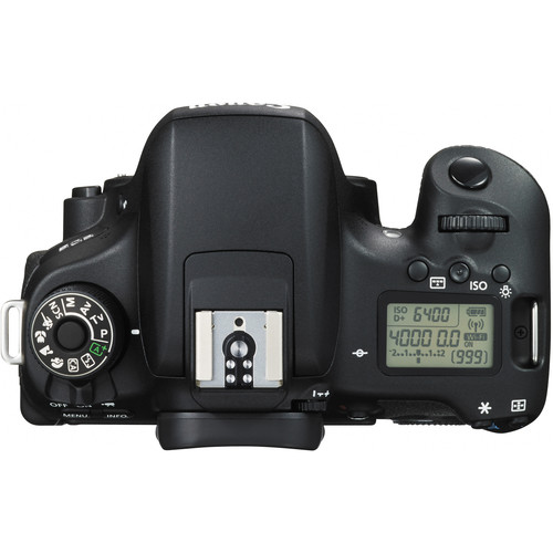 Canon EOS Rebel T6s DSLR Camera - Top View (LCD is exclusive to the T6s)