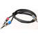Pro Co Sound Insert Y-Cable 1/4" Male Phone TRS Stereo To 2x 1/4" Male Phone TS Mono - 3'