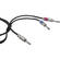 Pro Co Sound Insert Y-Cable 1/4" Male Phone TRS Stereo To 2x 1/4" Male Phone TS Mono - 5'