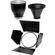 Bowens Reflector Kit, w/Barndoors, Snoot, for Bowens