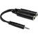 Hosa Technology Stereo Mini Male to 2 Stereo 1/4" Female Y-Cable - 6"