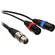 Remote Audio 5-Pin Stereo XLR Female to Dual XLR Male Y-Cable - 25'