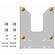 Chief FSB-4207S Custom Interface Bracket for Chief Small Flat Panel Mounts (Silver)