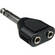 Pro Co Sound 341PC Male Stereo Phone to 2 Female Stereo Mini Adapter
